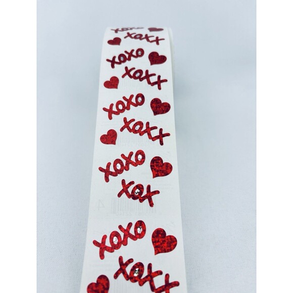 Vintage 1993 Hugs & Kisses Mrs. Grossman's Stickers Roll Hearts X O Scrapbooking - Picture 4 of 8